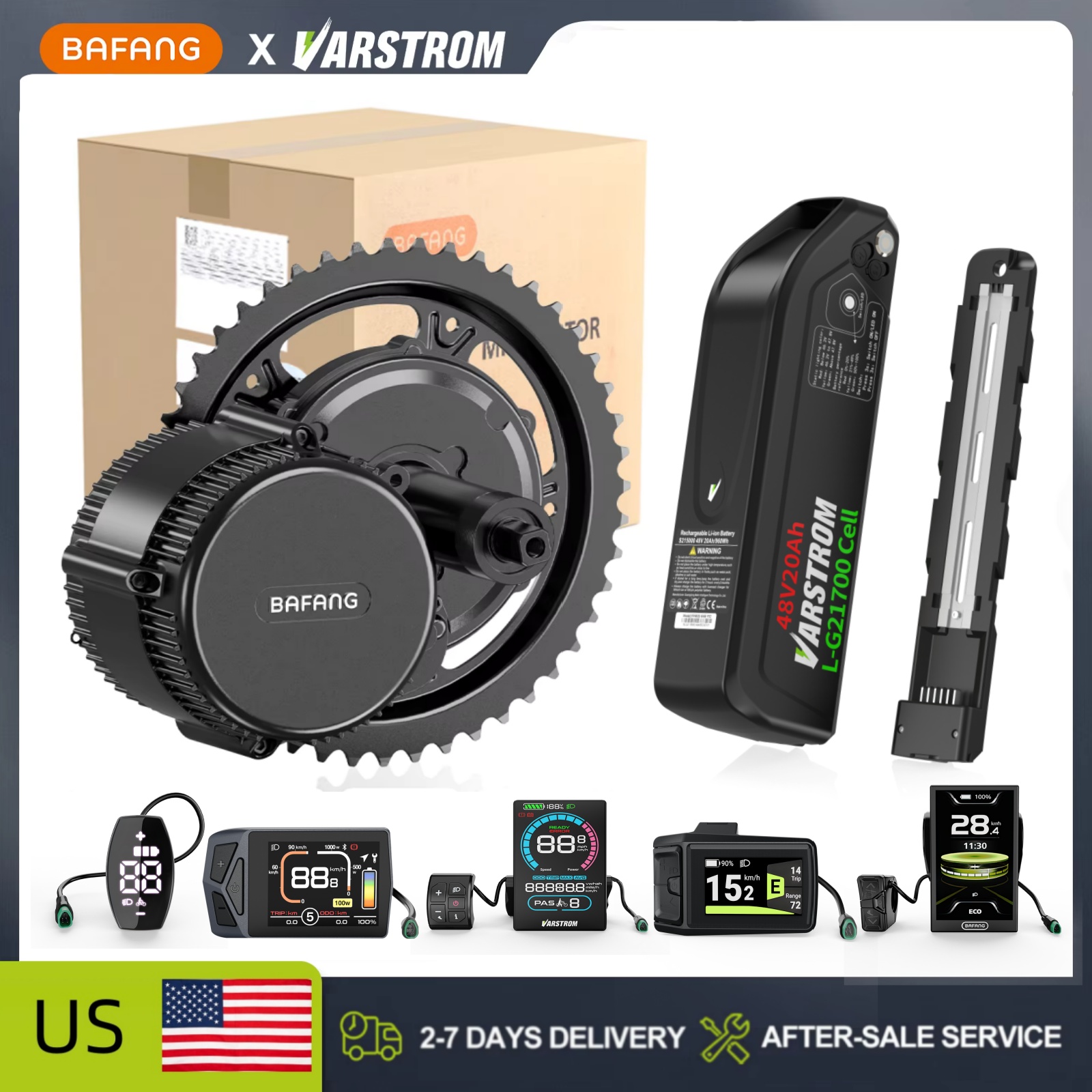 [US Stock]Bafang 48V Mid Drive - đánh giá và giá Bafang Bbs02B 48V 750W Mid Drive Kit