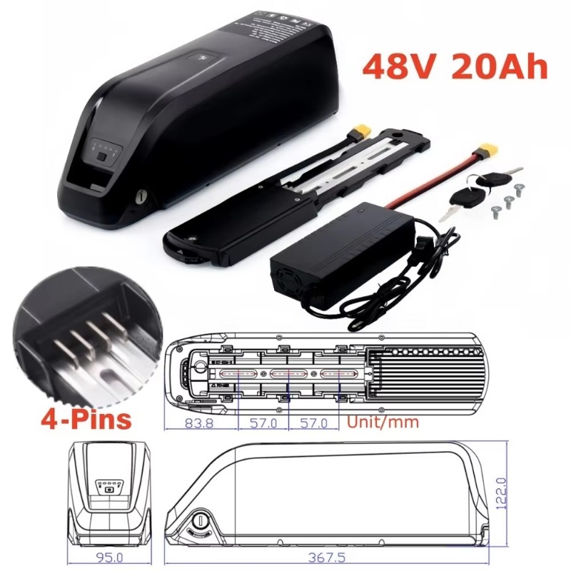 New Hailong 48V 4PIN Lithium E - đánh giá và giá Ebike Battery 48V 20Ah Hailong